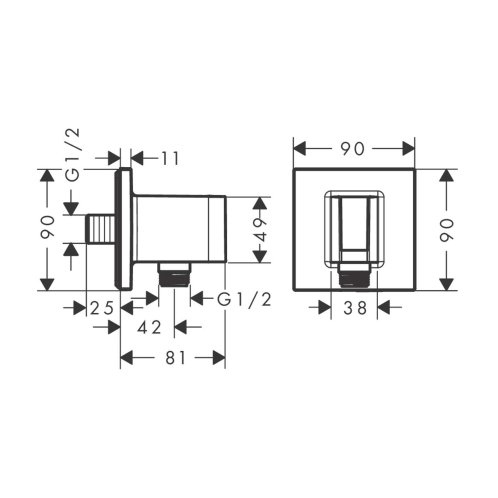 Hansgrohe Fixfit - Sprchové kolienko s držiakom, matná biela 26889700