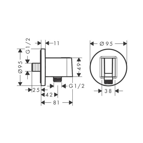 Hansgrohe Fixfit - Sprchové kolienko s držiakom, kefovaný bronz 26888140