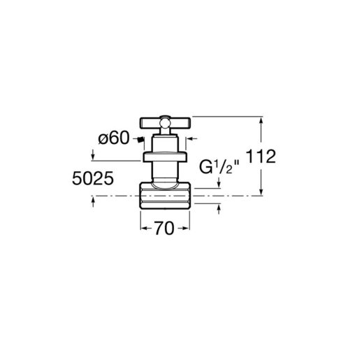 Roca Loft - Ventil pod omietku, uzatvárací, chróm A5A1843C00