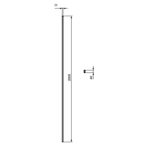 Ideal Standard i.Life - Nastavovací profil 25 mm, silver bright T4895EO