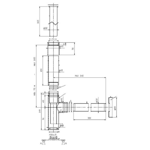 Roca - Designový sifón, chróm A506403110