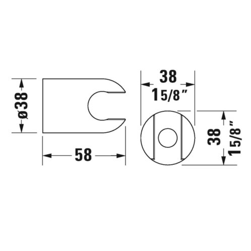 Duravit - Držiak sprchy, matná čierna UV0620001046