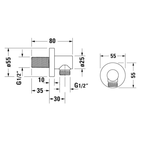 Duravit - Sprchové kolienko, chróm UV0630008010
