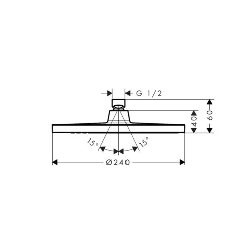 Hansgrohe Crometta - Hlavová sprcha S 24 cm, matná čierna 26723670