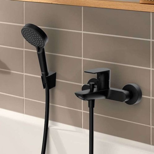 Hansgrohe Rebris E - Vaňová batéria, matná čierna 72450670