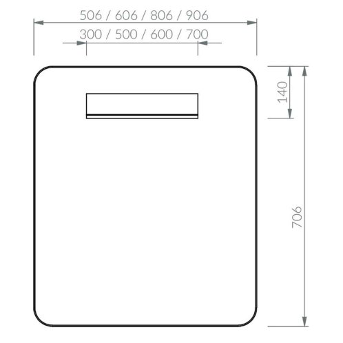 Ravak Strip - Zrkadlo s LED osvetlením, 91x71 cm, čierna X000001572