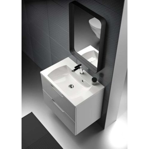 Ravak Strip - Zrkadlo s LED osvetlením, 91x71 cm, čierna X000001572