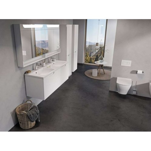 Ravak Classic II - Umývadlová skrinka 129x45x47 cm, 2 zásuvky, lesklá biela/sivá X000001483