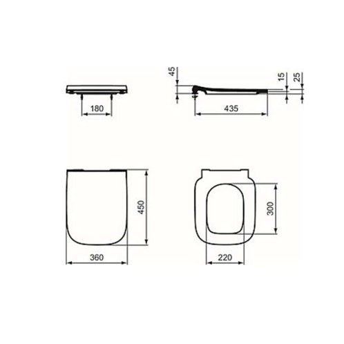 Ideal Standard i.Life A - WC doska, SoftClose, biela T481301