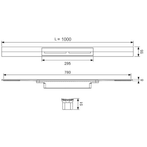 Tece TECEdrainprofile - Sprchový žľab 100 cm, kefovaná ružová zlatá 671003