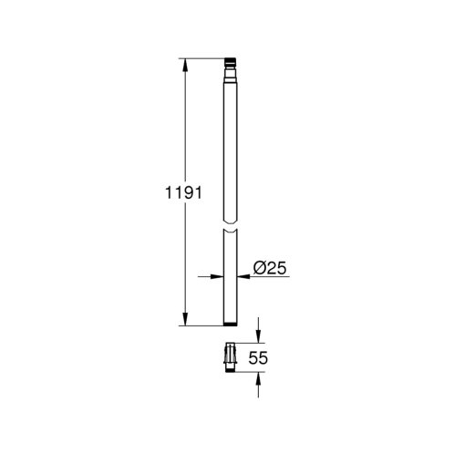 Grohe - Tyč k sprchovému systému, chróm 48499000