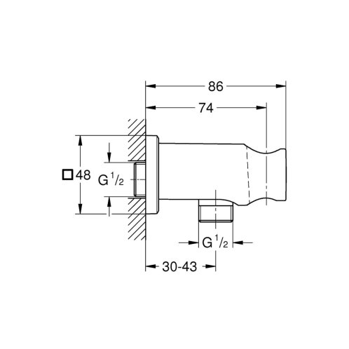 Grohe Rainshower - Nástenné kolienko, chróm 26659000