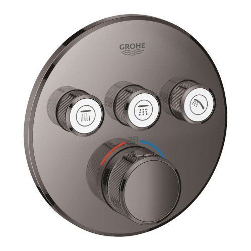 Grohe Grohtherm SmartControl - Termostatická sprchová podomietková batéria, 3 ventily, Hard Graphite 29121A00