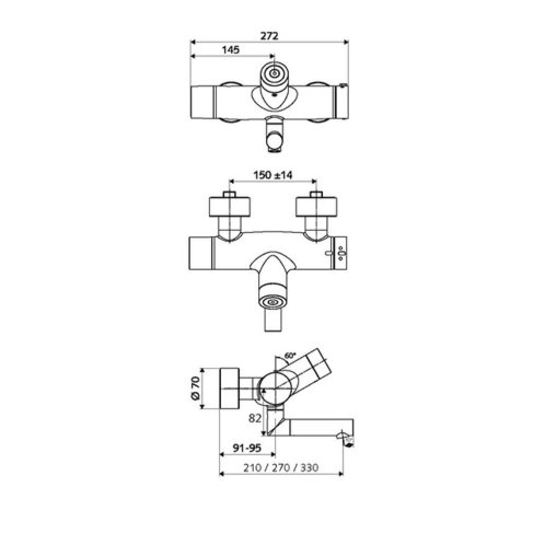 Schell Vitus - Elektronická umývadlová batéria, batériové napájanie, chróm 016240699