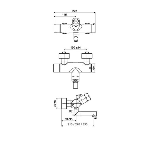 Schell Vitus - Elektronická umývadlová batéria, batériové napájanie, chróm 016620699