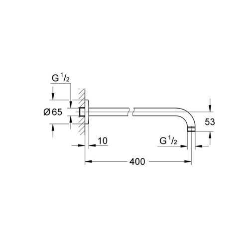Grohe Tempesta - Sprchové rameno, 40 cm, chróm 27851000