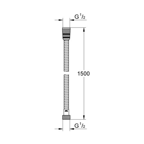 Grohe - Sprchová hadica VitalioFlex Metal Long-Life 1,5 m, čierna 27502KS1