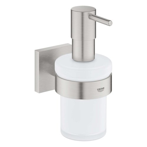 Grohe QuickFix Start Cube - Dávkovač mydla s držiakom, sklo/supersteel 41098DC0