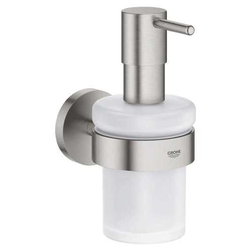 Grohe QuickFix Start - Dávkovač mydla s držiakom, sklo/supersteel 41195DC0