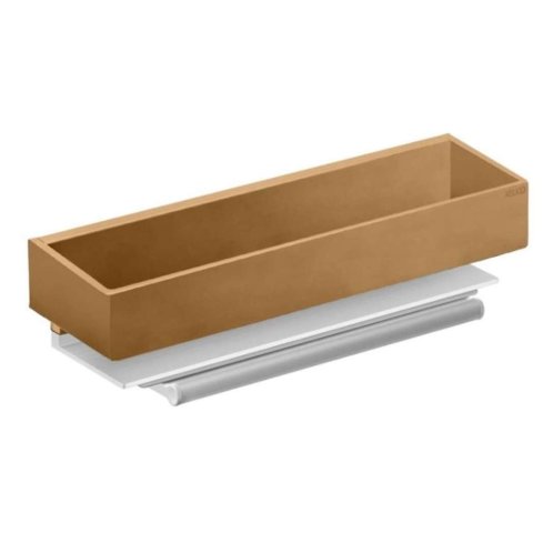 Keuco Edition 11 - Polička so stierkou na sklo, dĺžka 30 cm, kefovaný bronz 11159030000