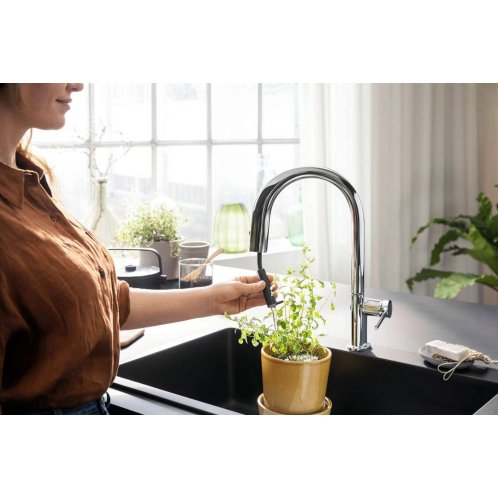 Hansgrohe Aqittura M91 - Drezová batéria s výsuvnou koncovkou a filtráciou, chróm 76801000