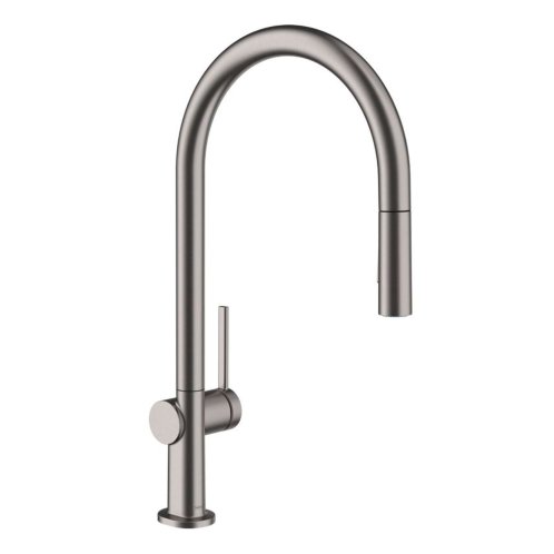 Hansgrohe M54 - Drezová batéria Talis s výsuvnou spŕškou, sBox, kefovaný čierny chróm 72801340