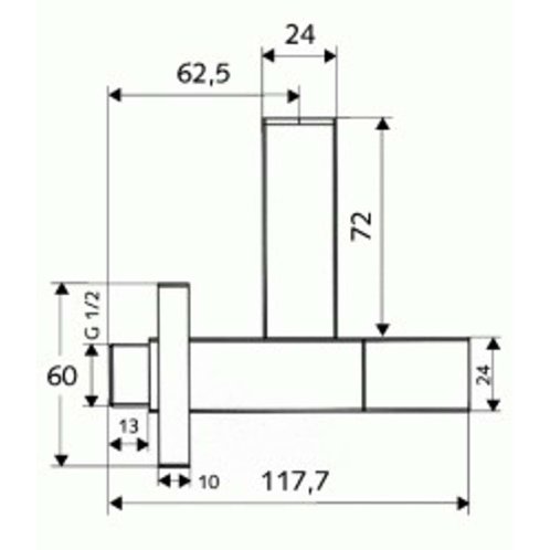 Schell Quad - Designový rohový ventil QUAD, chróm 053620699