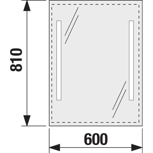 Jika Clear - Zrkadlo s LED osvetlením, 60x81 cm H4557251731441