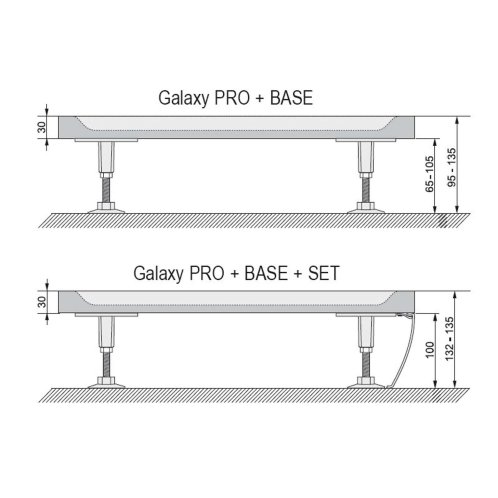 Ravak Galaxy Pro Chrome - Sprchová vanička Gigant Pro-100 Chrome, 120x80 cm, biela XA04G401010