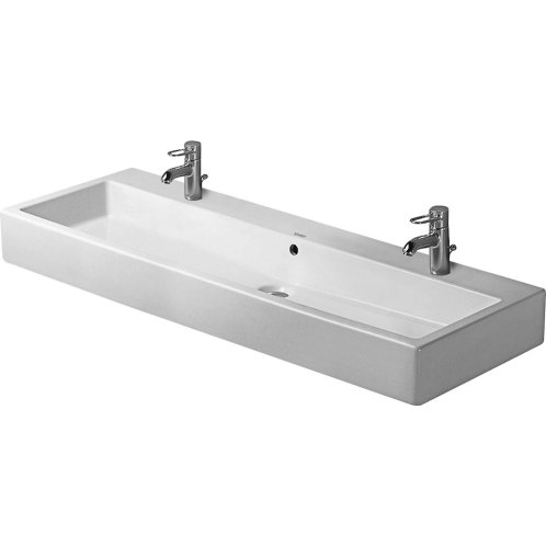 Duravit Vero - Dvojumývadlo, 120x47 cm, s 2 otvormi na batérie, alpská biela 0454120024