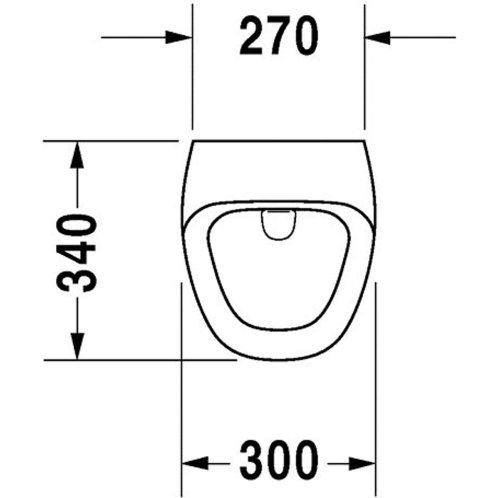 Duravit DuraStyle - Pisoár, zadný prívod vody, biela 2804300000