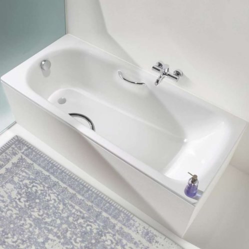 Kaldewei Advantage - Obdĺžniková vaňa Saniform Plus Star 332, 160x70 cm, s otvormi na držadlá, antislip, biela 133230000001