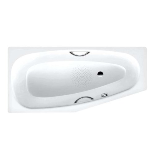 Kaldewei Advantage - Asymetrická vaňa Mini Star pravá 831, 157x75/50 cm, s otvormi na držadlá, antislip, Perl-Effekt, biela 224730003001