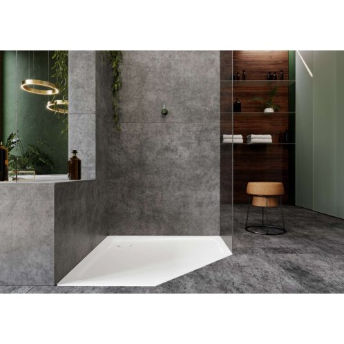 Kaldewei Avantgarde - Päťuholníková sprchová vanička Cornezza 672-2, 100x100 cm, s polystyrénovým nosičom, biela 459248040001