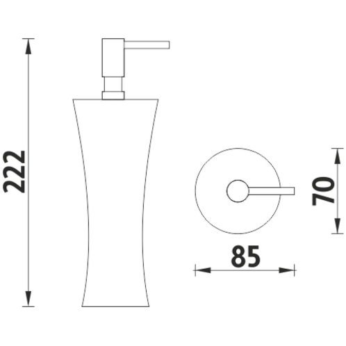 Nimco Atri - Dávkovač na tekuté mydlo, fialová, chróm/plast AT 5031-50