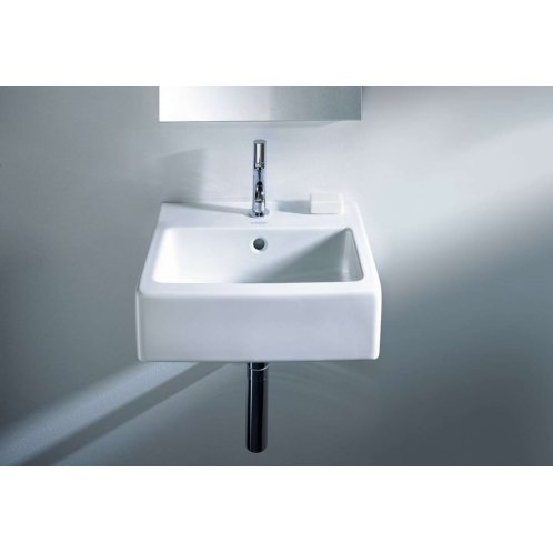 Duravit Vero - Umývadielko, 45x35 cm, s prepadom, s otvorom na batériu, biela 0704450000