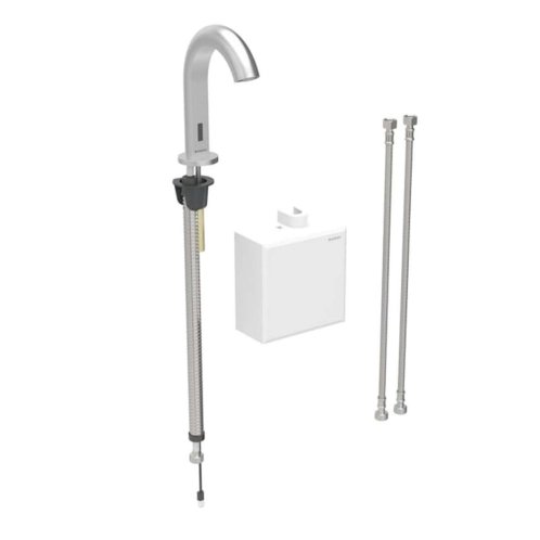 Geberit Piave - Elektronická termostatická umývadlová batéria, batériové napájanie, easy to clean, kefovaná nerezová 116.168.SN.1