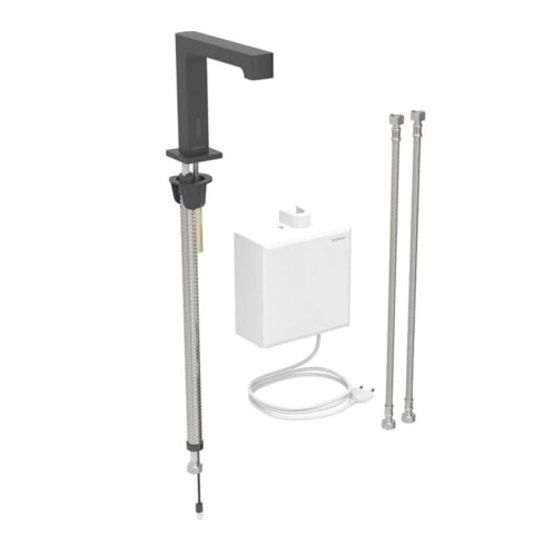 Geberit Brenta - Elektronická termostatická umývadlová batéria, sieťové napájanie, easy to clean, matná čierna 116.177.14.1