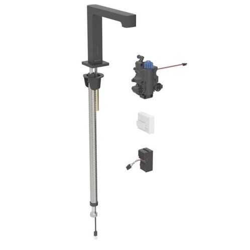 Geberit Brenta - Termostatická elektronická umývadlová batéria, sieťové napájanie, easy to clean, matná čierna 116.197.14.1