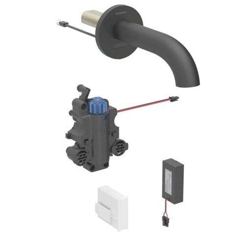 Geberit Piave - Termostatická elektronická umývadlová batéria pod omietku, batériové napájanie, easy to clean, matná čierna 116.268.14.1