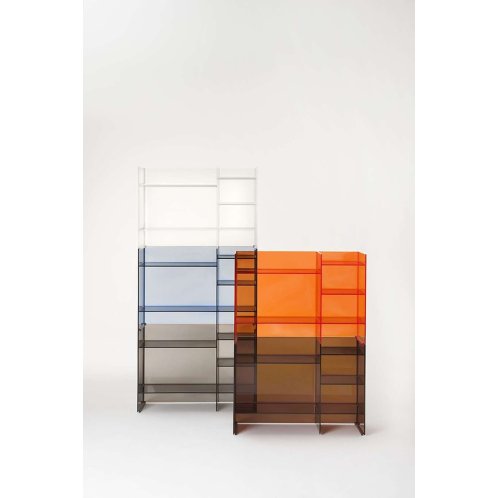 Laufen Kartell - Policový regál, 75x26x53 cm, kryštál transparentná H3893310840001