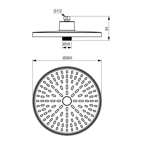 Ideal Standard ALU+ - Hlavová sprcha, priemer 26 cm, rosé BD581RO