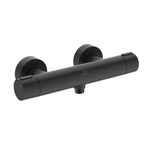 Ideal Standard ALU+ - Termostatická sprchová batéria, hodvábna čierna BD582XG