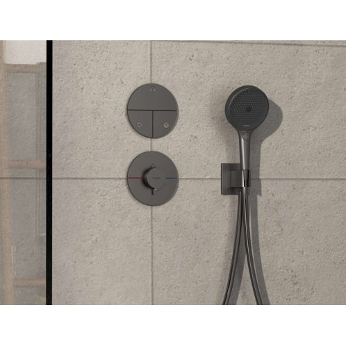 Hansgrohe ShowerSelect Comfort - Ventil pod omietku, na 3 spotrebiče, kefovaný čierny chróm 15558340