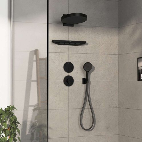 Hansgrohe ShowerSelect Comfort - Termostatická batéria pod omietku, matná čierna 15559670
