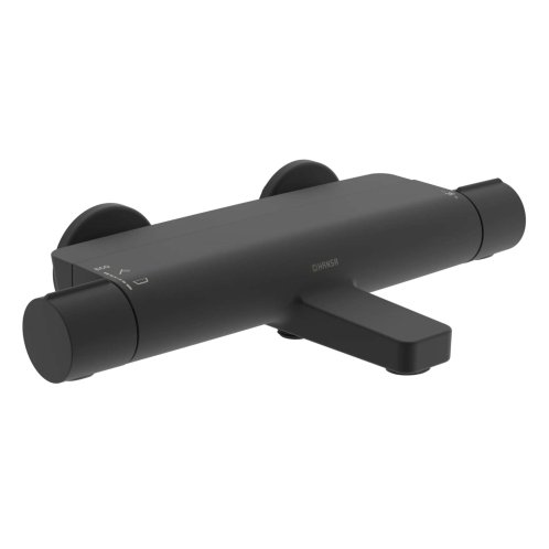 Hansa Optima - Termostatická vaňová batéria, matná čierna 6513220133