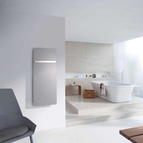Zehnder Vitalo Bar - Kúpeľňový radiátor 125x40 cm, rovný, stredové pripojenie 5 cm, biely lak VIP-125-040