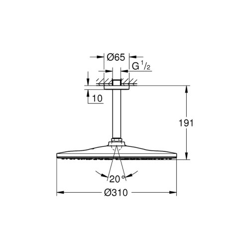 Grohe Rainshower - Hlavová sprcha, priemer 31 cm, kefovaný Warm Sunset 26560DL0