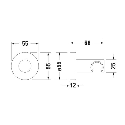 Duravit - Držiak sprchy, matná čierna UV0620007046