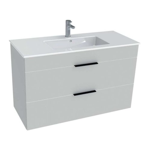 Jika Cube - Skrinka vrátane umývadla, 98x42x62 cm, biela H4536521763001